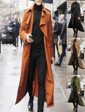 Men's Mid-Length Trench Coat Men's Long Coat