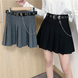 gothic dti 2024 Korean Style New High Waist Slimming Design Sense Niche Pleated Skirt A- Line Skirt Women's Skirt