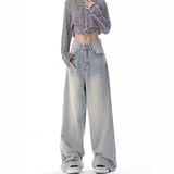 outfit ideas for school Ken Studio Early Autumn 2024 New Jeans Women's American Retro Design Niche Loose Wide-Leg Pants Pants