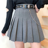 gothic dti 2024 Korean Style New High Waist Slimming Design Sense Niche Pleated Skirt A- Line Skirt Women's Skirt