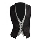 Nukty Men Formal Waistcoat Vest Business Solid Color Single Button Vest gilet Fake Two-pieces V Neck Casual Slim chalecos para hombre