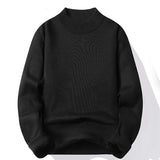 Nukty Men's Pullover Soft Sweater Winter Velvet Shirts Brand Clothing Knitted Fleece Warm Cold Blouse Slim Fit Bottom Shirts