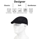 Nukty Men Mesh Breathability Newsboy Caps British Painters Hats Spring and Summer Flat Cap Hip Hop Berets