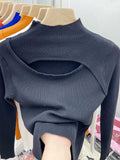 Nukty Autumn Winter Sexy Hollow Out Women Sweaters Tops Slim Vintage Jumper Soft Warm Pull Female Casual Pullover Knitted Sweater