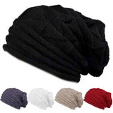 Nukty Winter Knitted Beanies Hat for Women Baggy Slouchy Solid Wool Cap Fashion Outdoor Warm Bonnet Hoods Female Snow Ski Warmer Gorra