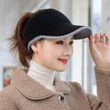 Nukty Hats For Women Autumn Winter Sports Empty Top Caps Female Knitted Warm Baseball Cap Fashion Running Golf Sun Hat