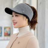 Nukty Hats For Women Autumn Winter Sports Empty Top Caps Female Knitted Warm Baseball Cap Fashion Running Golf Sun Hat