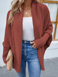 Nukty Batwing Sleeve Cardigans for Women Open Sweaters Autumn Winter New Loose Tops Fashion Female Knitted Coat