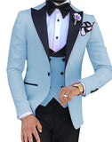 Nukty prom suit Men 3 Pieces Suits For Men Custom Made Groom Groomsmen Tuxedos Wedding Men Suit Terno Masculino(Jacket+Pant+Vest)