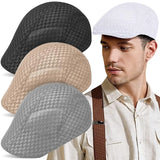 Nukty Summer Casual Beret Hat Unisex Mesh Flat Caps Style Adjustablr Fashion Breathable Summer Hat for Women Men Caps