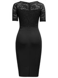 Nukty Women  Cocktail Party Dresses Wedding Guest Evening Lace Ruffles Elegant Casual Wear Work Bodycon Vintage