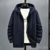 Nukty Big Size Fleece Hooded Cardigan Men's Autumn Winter Trendy Fashion Jacket plus Size Hoodie  12XL 10XL Large Size  Men Clothing