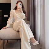 Nukty Pant Summer Set of Two Fashion Pieces for Women Luxury Women's Sets Sexy Trouser 2 Piece Outfits Pants Elegant Blazer Suit