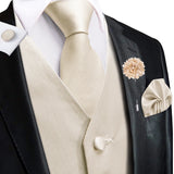 Nukty Wedding Peach Pink Mens Vests Silk Paisley Jacquard Waistcoat Tie Hanky Cufflinks Brooch Set for Men Suit Formal Business Hi-Tie