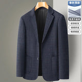 Nukty New Men's Blazer Fashion Middle-aged Business Casual Professional Wear Casual Loose British Style Sub-trend Four Seasons Suit