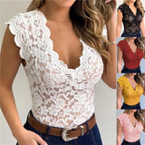 Nukty outfit ideas Women Tops Summer Sexy Lace Crochet Cardigan Casual Solid Color Trend Lace Hollow Out Top For Ladies