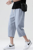 Nukty Summer Casual Pants Men's Wild Cotton and Linen Loose Linen Pants Korean Style Trend Nine-point Straight Trousers