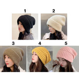 Nukty Winter Warm Hats  Men Hats Solid Color Hip Hop Unisex Female Beanies for Women Casual Stacking Knitted Bonnet Caps