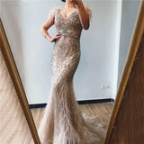 Nukty Luxury Dubai Arabic Women Sequined Midi Evening Dress Prom Gowns Feathers Elegant Beading Wedding Formal Party Vestidos