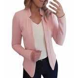 Nukty New Cross-Border Women's Wear, Pure Color Chigong Small Suit Cardigan Formal Jacket