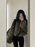 Nukty Spring Winter Outwear Korean s Chic Y2k bomber jacket Fashion Warm Faux Fur Coat Women Casual Long Sleeve short Jackets