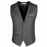 Nukty M-6XL Dress Vests For Men Slim Fit Mens Suit Vest Male Waistcoat Gilet Homme Casual Sleeveless Formal Business Jacket Plus Size