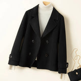 Nukty New Autumn And Winter Pure Wool Double Sided Cashmere Coat Jacket High End Wool Fabric Coat Versatile Women's Top