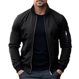 Nukty New Jackets for Men Solid Color Bomber Jacket Coat Business Male Coats Windbreaker Mens Zipper Korean Basic Streetwear Tops