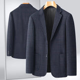 Nukty New Men's Blazer Fashion Middle-aged Business Casual Professional Wear Casual Loose British Style Sub-trend Four Seasons Suit