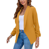 Nukty business casual outfits Summer Black Blazers Women Female Office Lady Nine Quarter Blazer Open Stitch Womens Slim Coats Femme Ladies Notched Tops