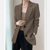 Nukty Fashion Women Blazers Jackets Work Office Lady Suit Slim Single Breasted Business Female Blazer Coats Formal Veste Femme