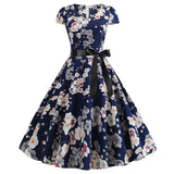 Nukty Women Vintage Dress White Polka Dot Summer Dresses  Pin Up Print Retro 50s 60s Rockabilly Party Sundress Vestidos