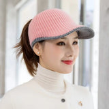 Nukty Hats For Women Autumn Winter Sports Empty Top Caps Female Knitted Warm Baseball Cap Fashion Running Golf Sun Hat