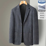 Nukty New Men's Blazer Fashion Middle-aged Business Casual Professional Wear Casual Loose British Style Sub-trend Four Seasons Suit