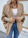 Nukty Batwing Sleeve Cardigans for Women Open Sweaters Autumn Winter New Loose Tops Fashion Female Knitted Coat