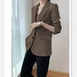 Nukty Fashion Women Blazers Jackets Work Office Lady Suit Slim Single Breasted Business Female Blazer Coats Formal Veste Femme