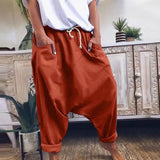 Nukty summer inspo Women's Casual Harem Crotch Pants, Fashionable Lace-up Harem Pants, Women Trousers, Oversized Hip-hop Streetwear Woman