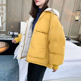 Nukty Hooded Women Jacket Winter Korean Warm Female Cold Coat Pocket Solid Parkas Padding Long Sleeve Thick New in Outerwears