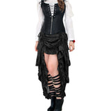 Nukty Women's Retro Skirt Modern Dance Hip Hop Street Dance Performance Dress Halloween Folk Dance Costumes Female Pirate Skirt