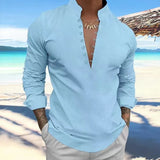 Nukty Man Hot Sell Men's Long Sleeve Shirt Spring and Summer Solid Color Lapel Casual Shirt, Casual Shirt