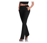 Nukty business casual outfits High Waist Work Pants Ladies Casual Workout Leggings Straight Pants Fat Women's Trousers Spring Summer Commuter Dress Trousers