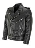 Nukty Men PU Leather Jacket Motorcycle Fashion Slim Fit Leather Coat