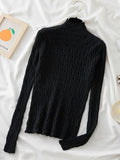 Nukty 2024 Cashmere Turtleneck Women Sweaters Autumn Winter Warm Pullover Slim Tops Knitted Sweater Jumper Soft Pull Female