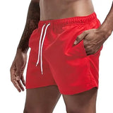 Nukty Men's Swim Shorts Swim Trunks Quick Dry Board Shorts Bathing Suit Breathable Drawstring With Pockets for Surfing Beach Summer