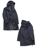 Nukty Spring Autumn Long Trench Coat Men Fashion Hooded Windbreaker Black Overcoat Casual Jackets