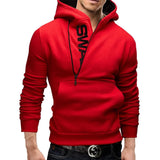 Nukty Men's Hoodies Long Sleeve Sweatshirts for Men Zipper Hooded Pullover High Neck Mens Sweatshirt Top Jacket Coat Black Sweater