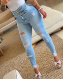 Nukty Pencil Pants Jeans Women Pencil Pants Bodycon High Waist Casual Long Pant Sheath Denim Trousers Tie Y2k Trouser Spring