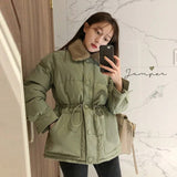 Nukty Women's Winter Jacket Clothing Casual Warm Polyester Padded Fitted Coats Black Korean Style Fashion Autumn Female Parkas