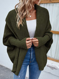 Nukty Batwing Sleeve Cardigans for Women Open Sweaters Autumn Winter New Loose Tops Fashion Female Knitted Coat