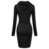 Nukty Ladies Dress Autumn Women Hooded Dresses Hoodies Women Sweatshirts Women Hoodies Dress Tops Ladies Clothing